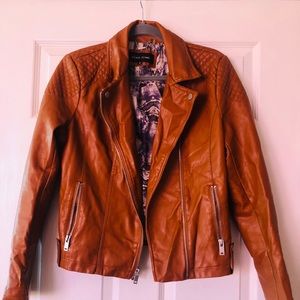 Camel leather jacket